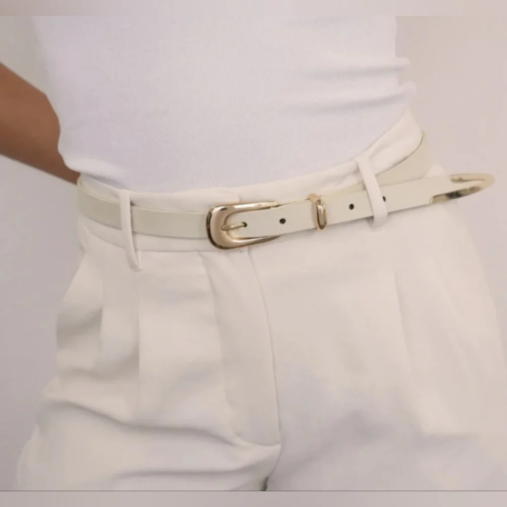 Ettika Modern Saddle Belt in Vanilla (NWT) - Picture 4 of 8